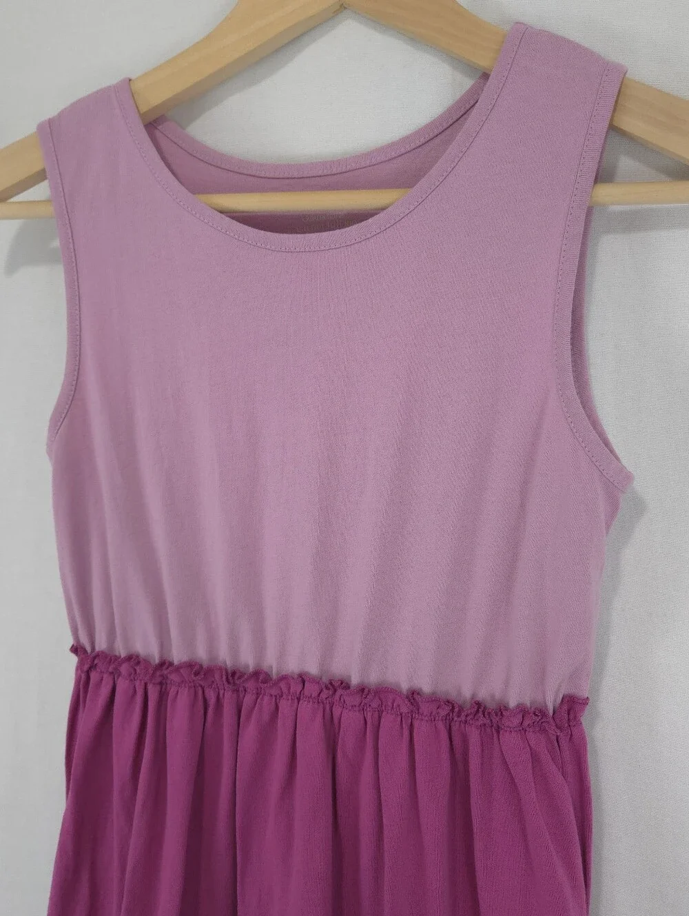 Green Cotton By Garnet Hill Kids Girl's Organic-Cotton Tiered Tank Dress